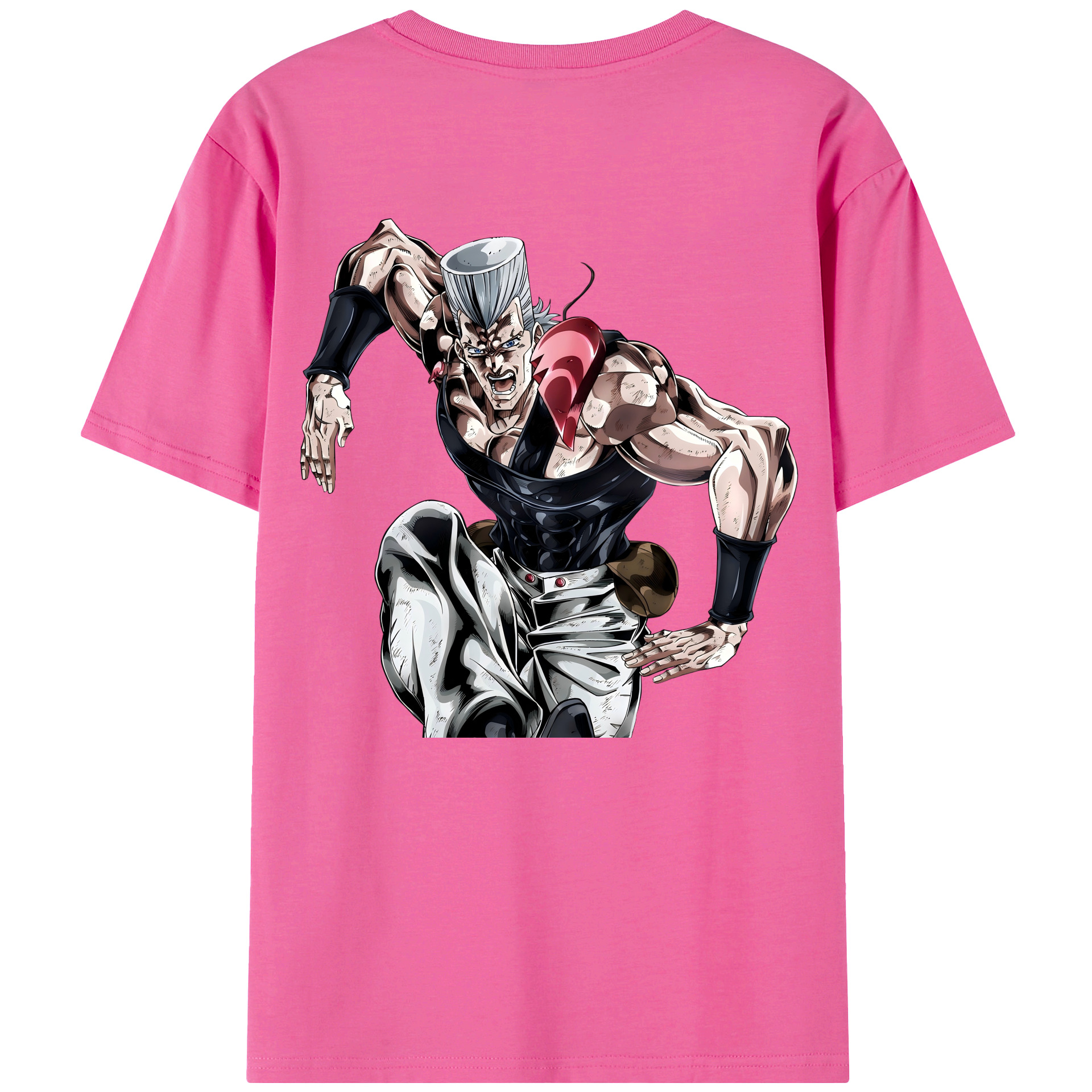 （画像用） ジョジョの奇妙な冒険 ジャン＝ピエール?ポルナレフ JoJo's Bizarre Adventure Jan Pierre Polnareff レディース半袖Tシャツ(バックプリント)